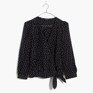 MADEWELL Silk Wrap Top in Star Scatter